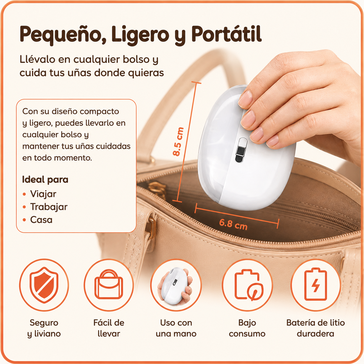 Cortaúñas y Pulidor Eléctrico 3 en 1™ — Uñas perfectas en segundos, sin cortes ni esfuerzo