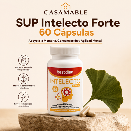 Suplemeto Intelecto Forte 60 Cápsulas – Apoyo a la Memoria, Concentración y Agilidad Mental