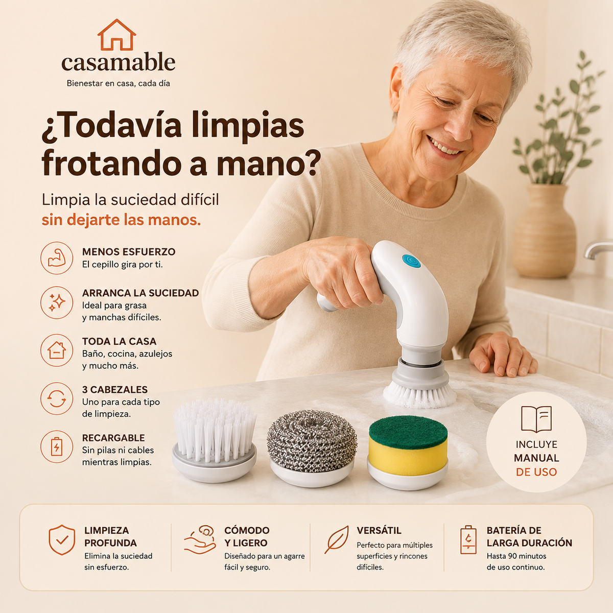 🧽 ¿Cansado de frotar y frotar?