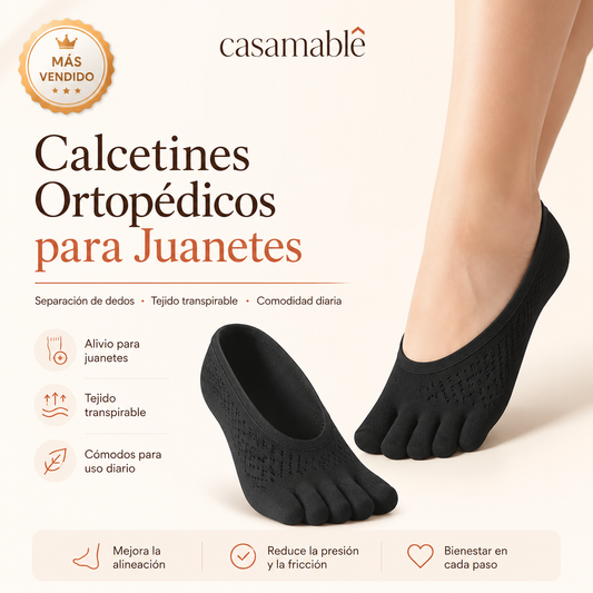 Calcetines de 5 Dedos Casamable™ – Más Comodidad para Juanetes y Dedos que se Rozan