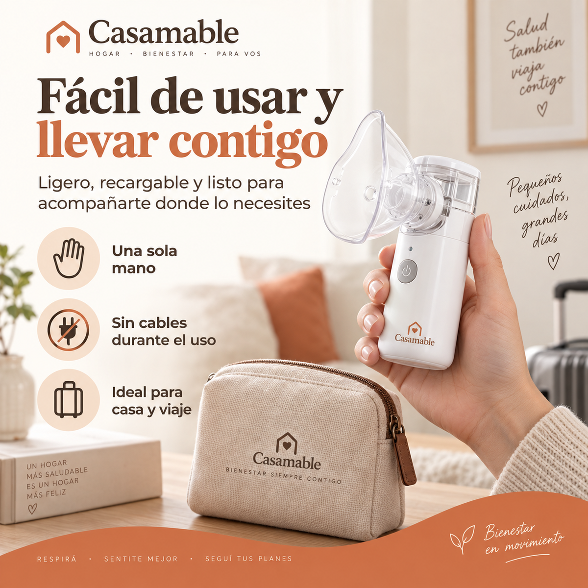 Nebulizador Portátil Casamable™ – Facilidad para Respirar en Segundos