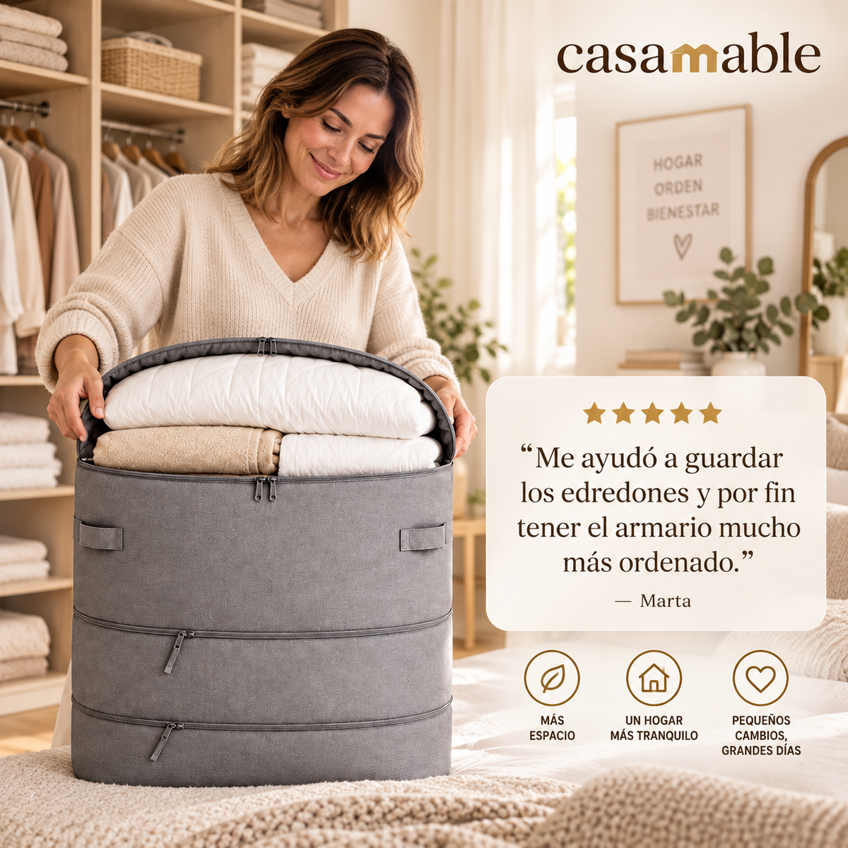 Organizador de Ropa Compresible Casamable™ — Ahorra hasta un 66% de espaci